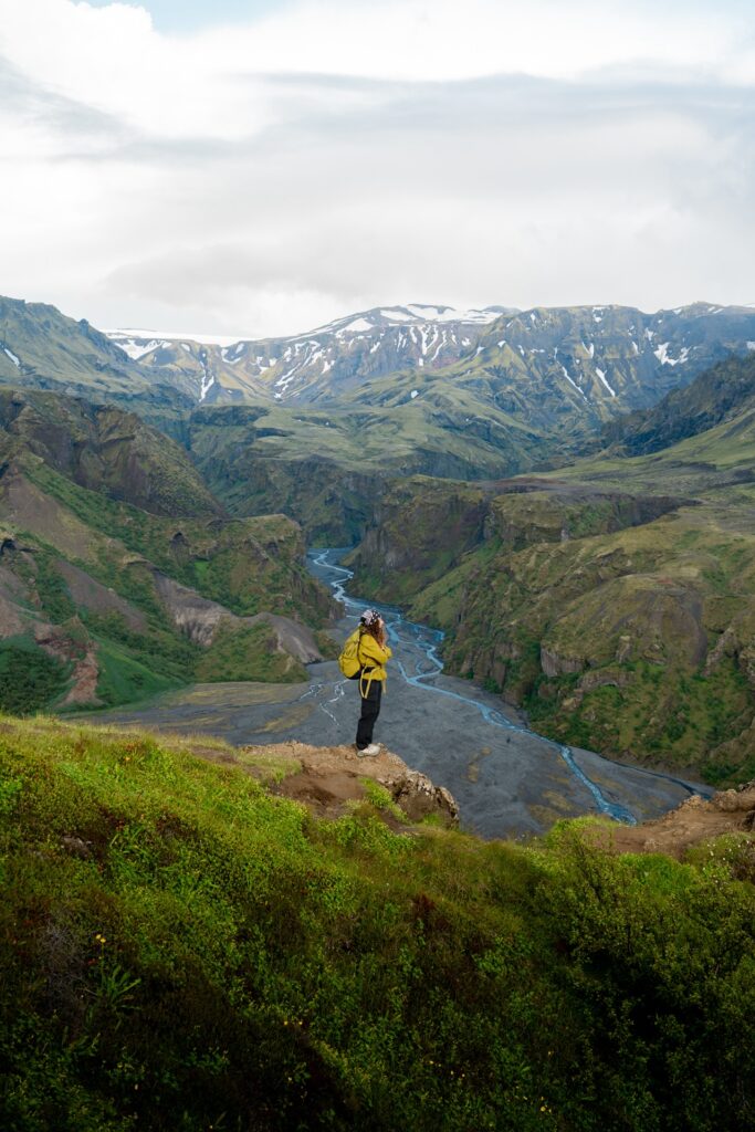 Panorama depuis Valahnjúkur en Islande